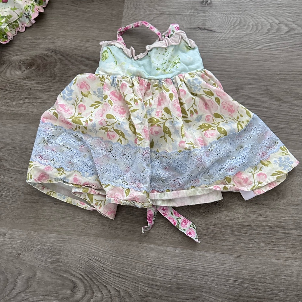 Floral Baby Dress with Lace Accents